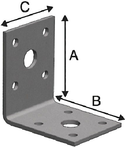 SIMPSON Strong-Tie 100x Winkelverb.FLVW40/100 FLVW40/100 53x53mm S.2,5mm 100 St./VE - FLVW40/100