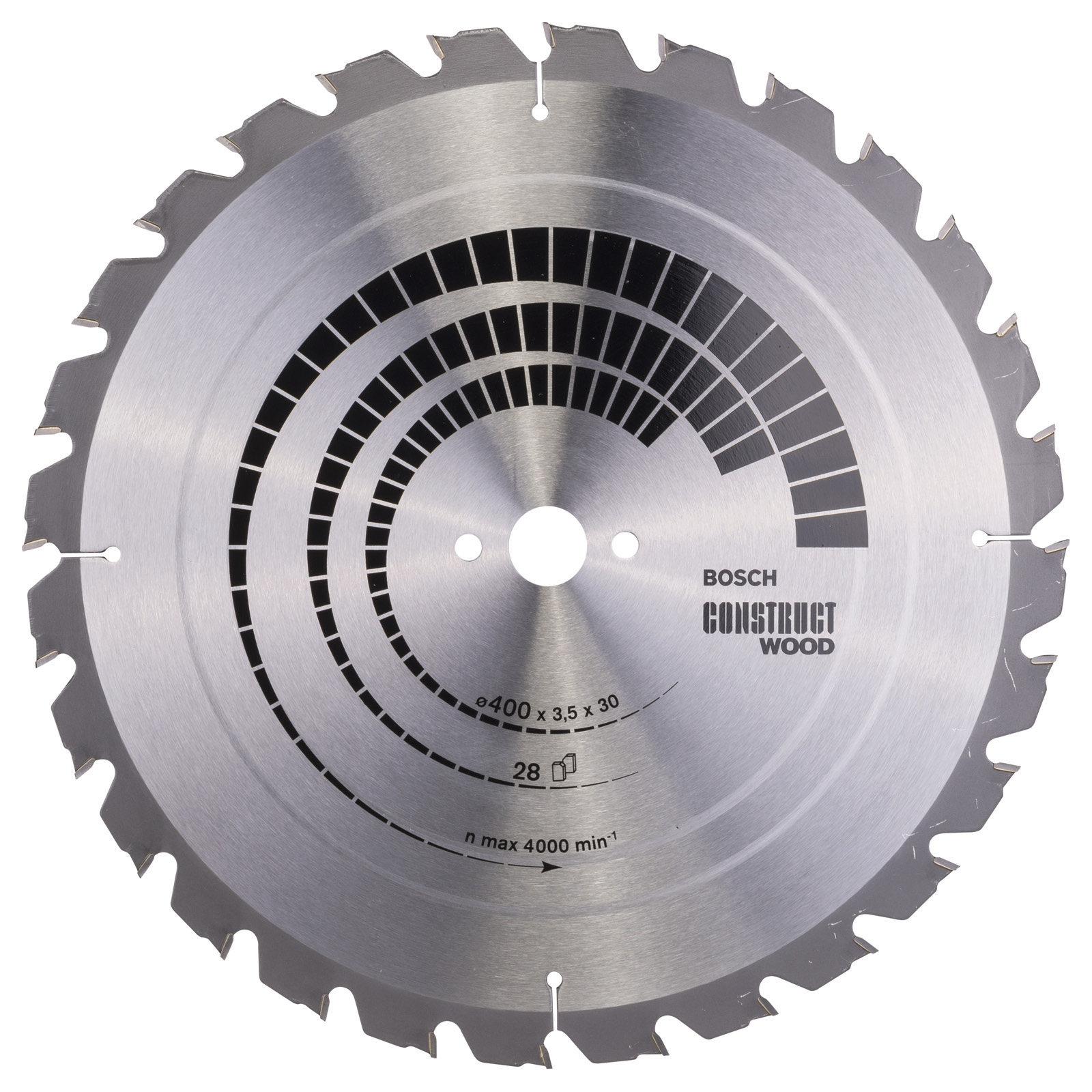 Bosch Kreissägeblatt Construct Wood 400x30x3,5/2,5 mm 28T FWF - 2608640693