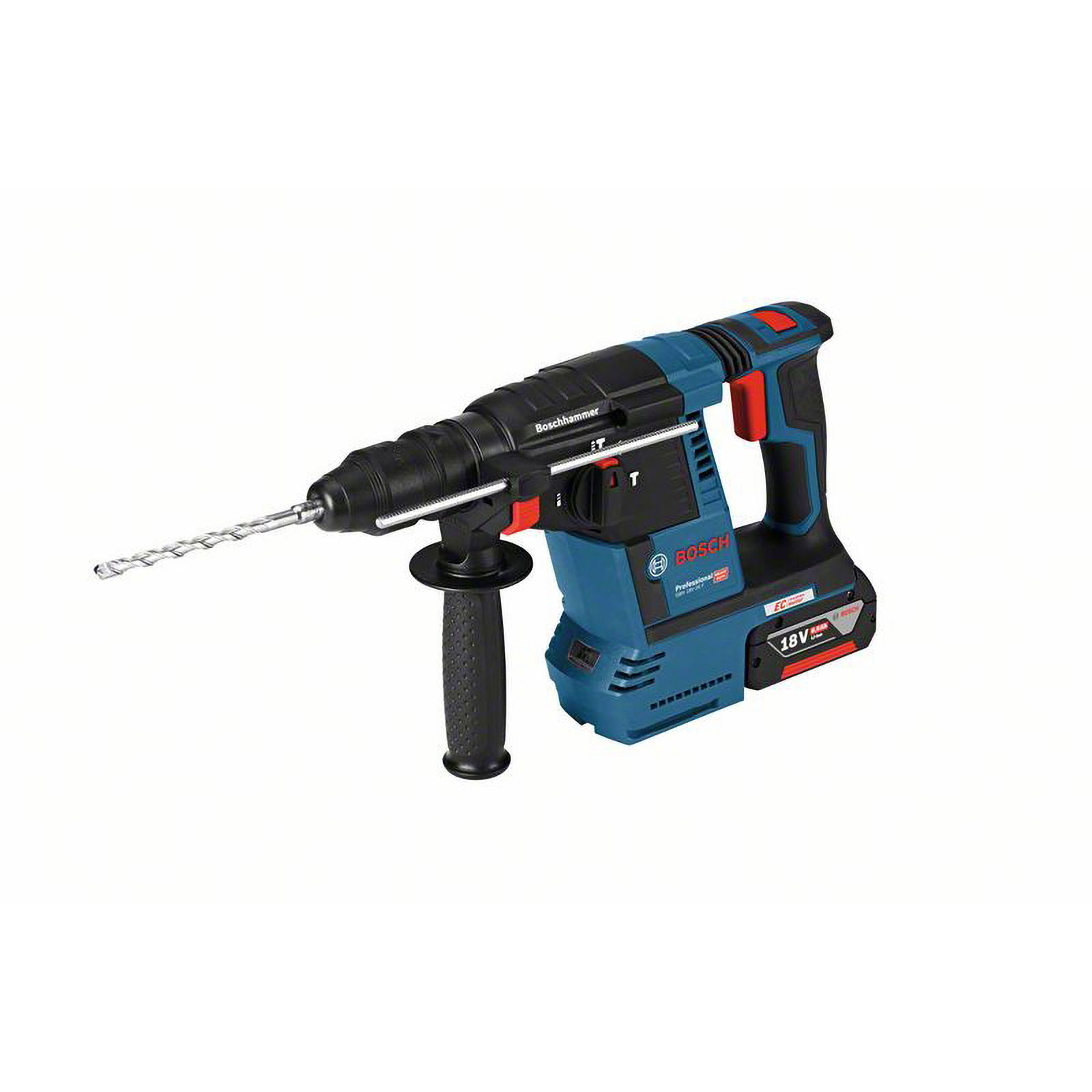 Bosch Akku-Bohrhammer GBH 18V-26 F + GDE mit SDS plus Solo inkl. Staubabsaugung in L-Boxx - 061191000K