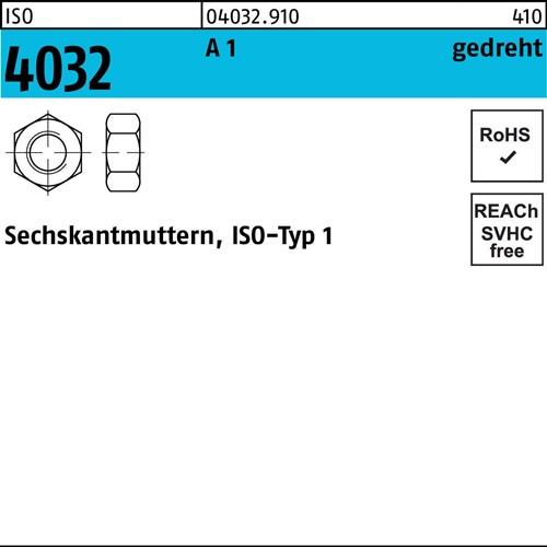 Sechskantmutter ISO 4032 M2 A 1 500 Stück