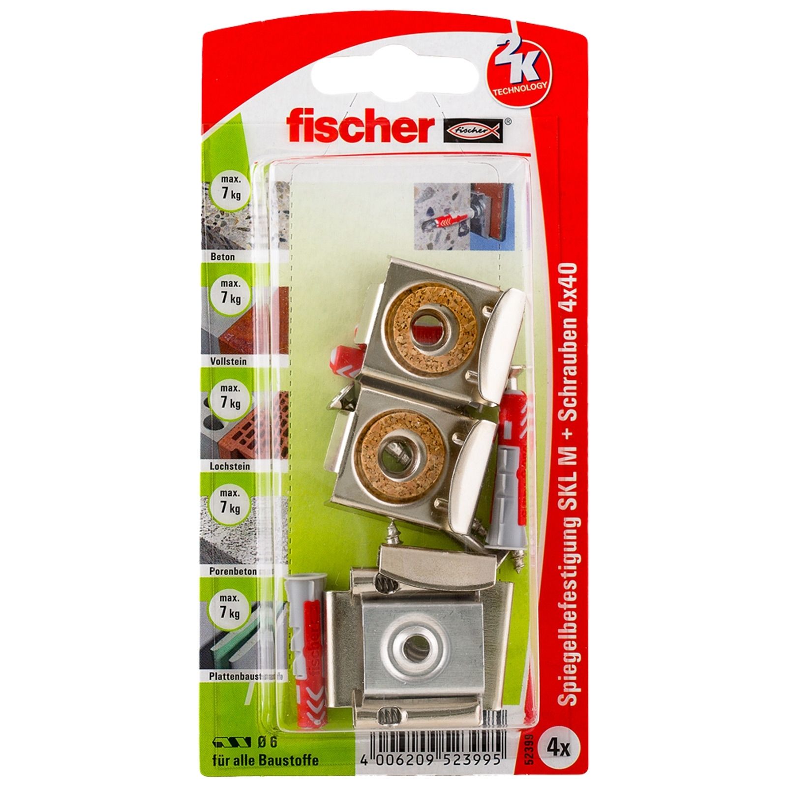 Fischer Spiegelbefestigung SKL M Set - 52399