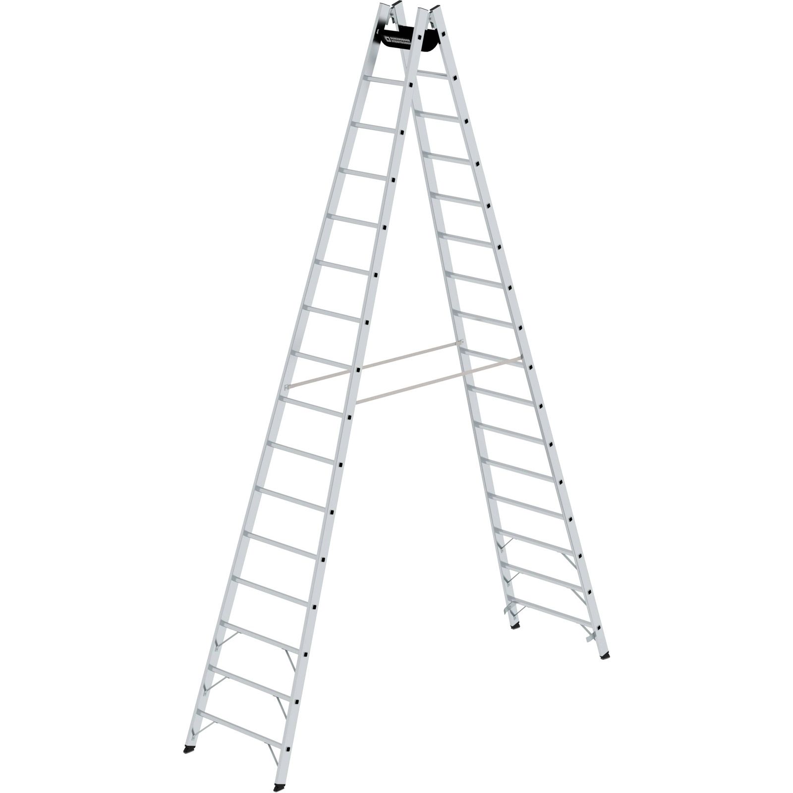Günzburger Steigtechnik Sprossen-Stehleiter 2 x 16 Sprossen - 033029