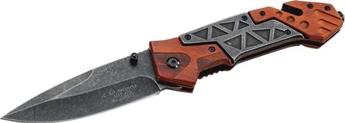 Rettungsmesser Klingen-L.92mm Heft-L.127mm L.geöffnet 219mm Pakkaholz HERBERTZ