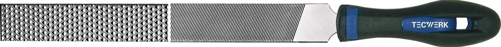 Feilraspel DIN 7261 L.200mm Q.20x5mm Hieb 1 2K-Ergo TECWERK