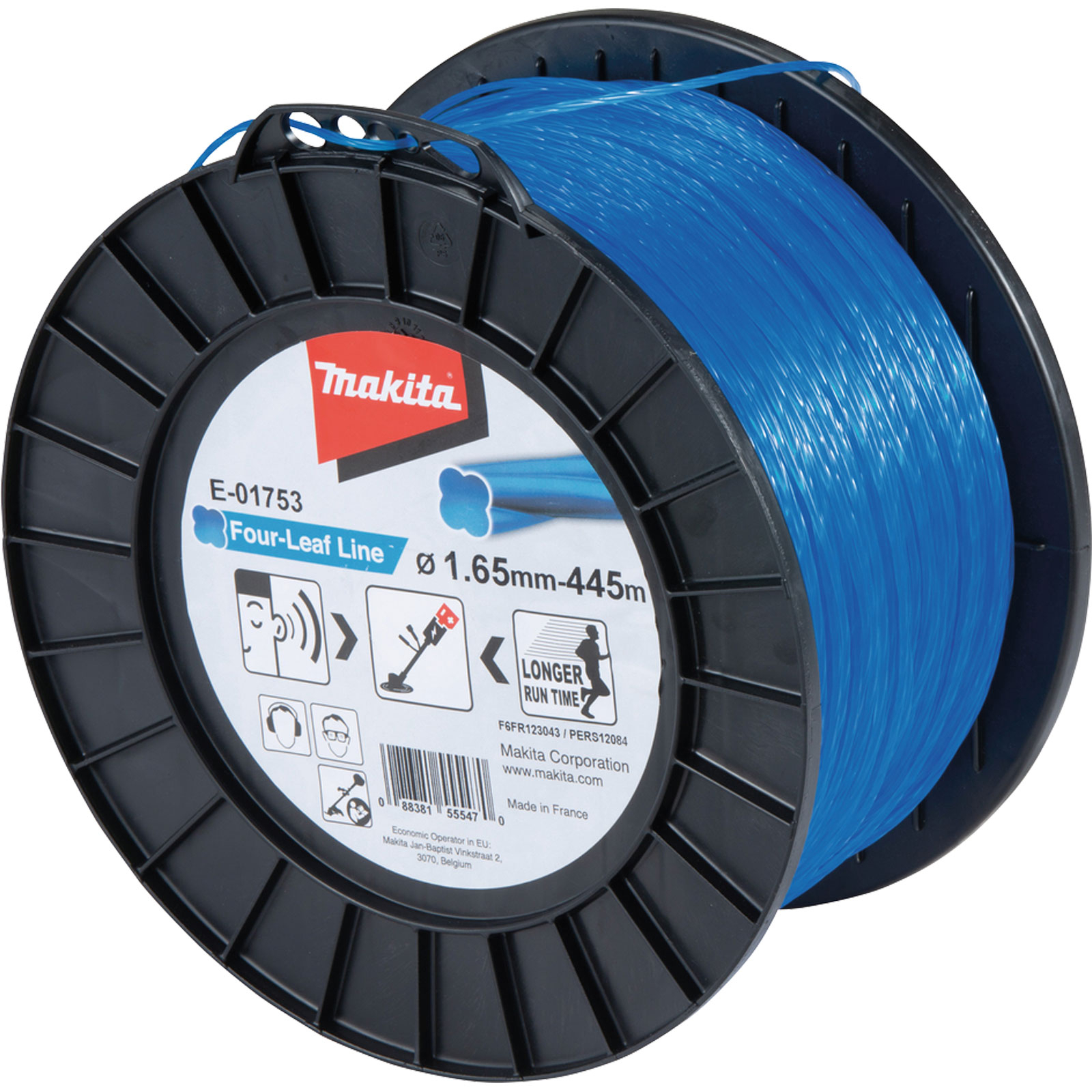 Makita Mähfaden Four-Leaf Blau 445 m Ø 1,65 mm - E-01753