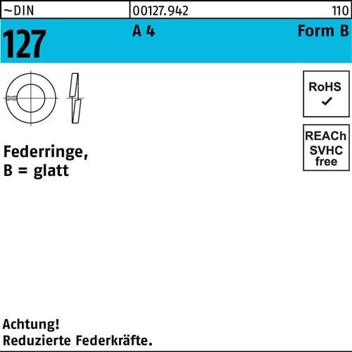 Federring DIN 127 B 5 A 4 100 Stück