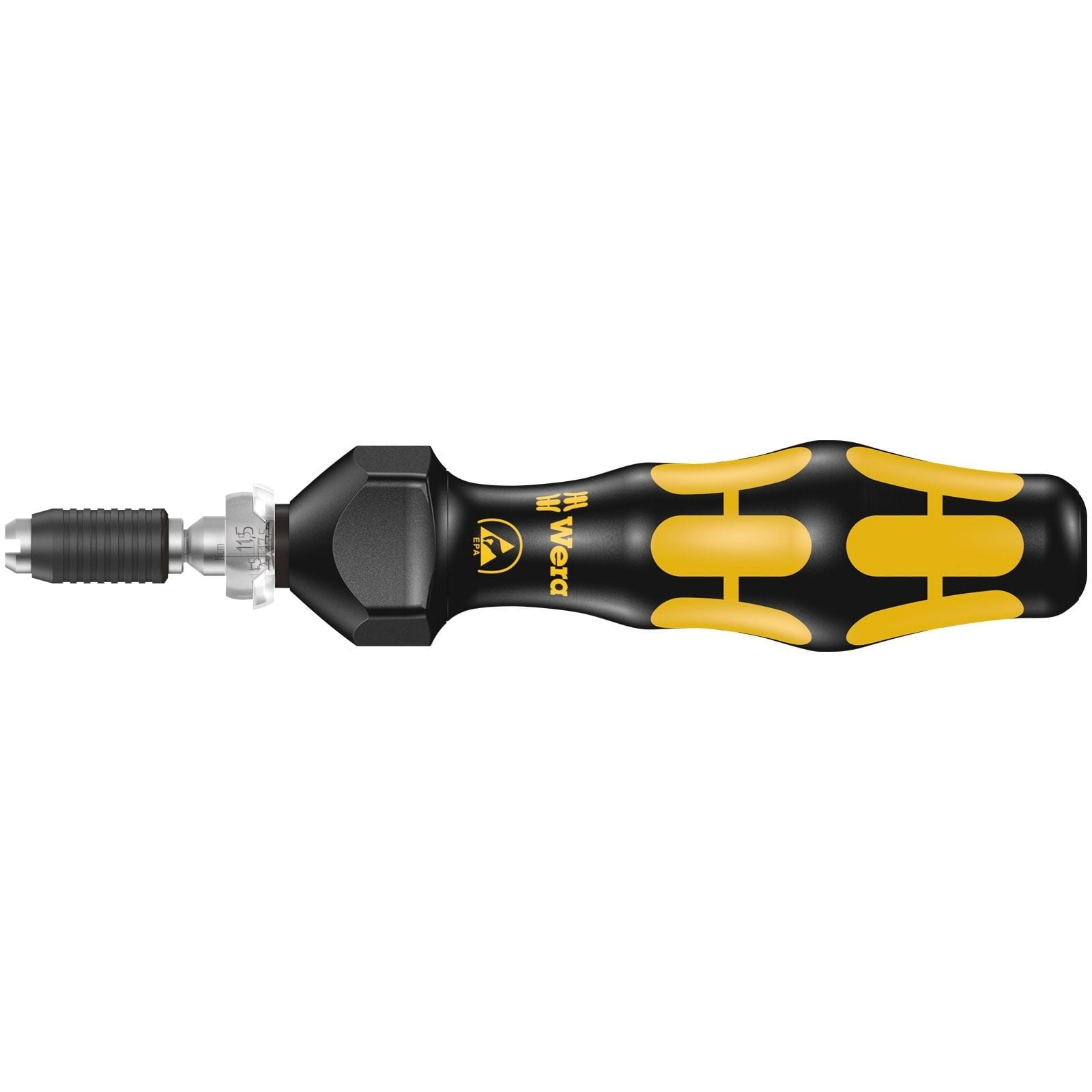 Wera Serie 7400 Kraftform ESD einstellbarer Drehmomentschraubendreher Halfmoon / HIOS (0,30 - 1,00 Nm) - 074788