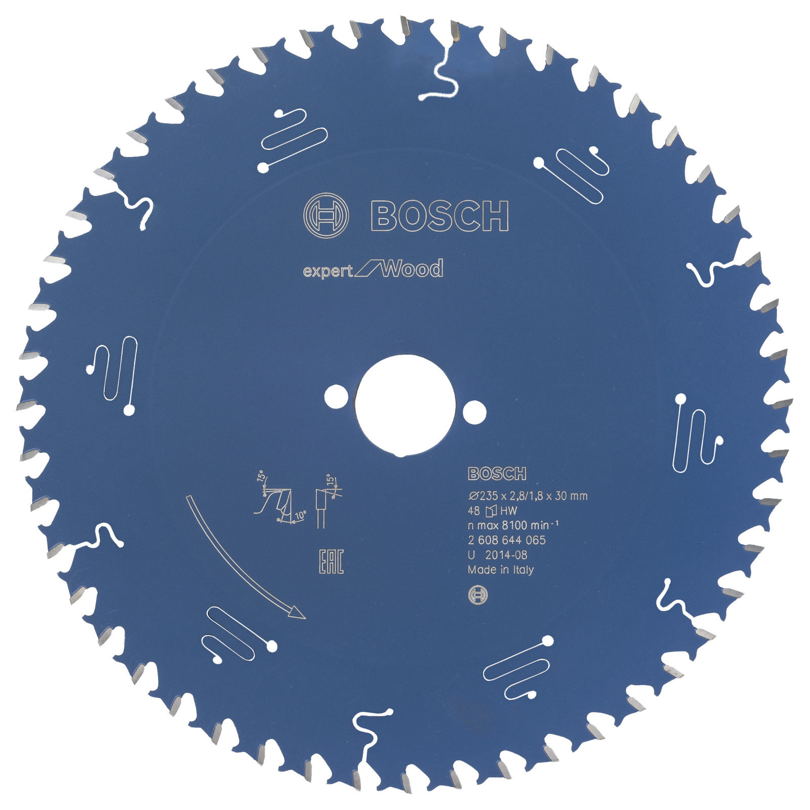 Bosch Kreissägeblatt Expert for Wood für Handkreissägen 235 x 30 x 2,8 mm 48 - 2608644065