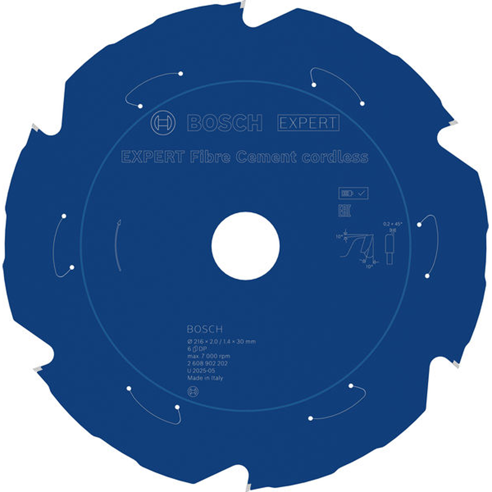 Bosch EXPERT Fiber Cement Kreissägeblatt 216x2x30 mm Z6 - 2608902202