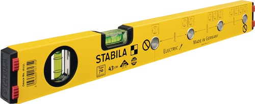 STABILA Wasserwaage 70 Electric 43cm Alu.gelb ± 0,5mm/m - 16135