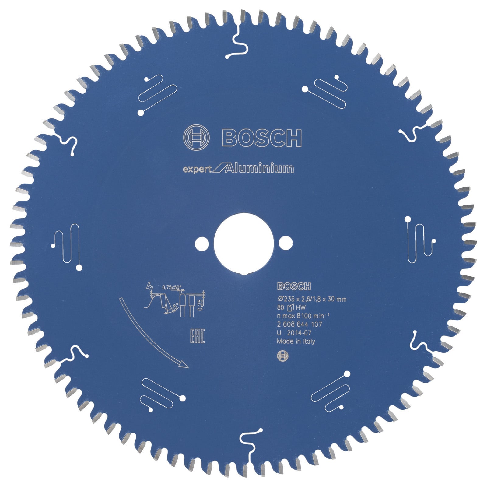 Bosch Kreissägeblatt Expert for Aluminium für Handkreissägen 235 x 30 x 2,6 mm 80 - 2608644107