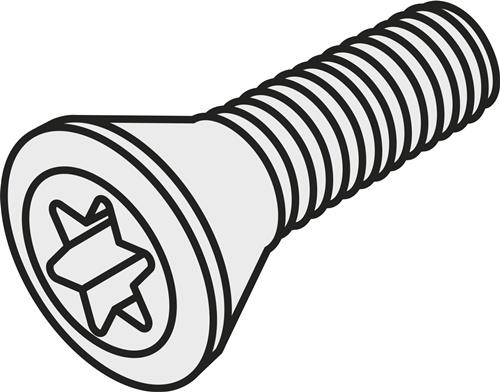 Torx-Senkkopfschraube ISO US 2003-T07P Bruttogewicht 0,2g PRAMET