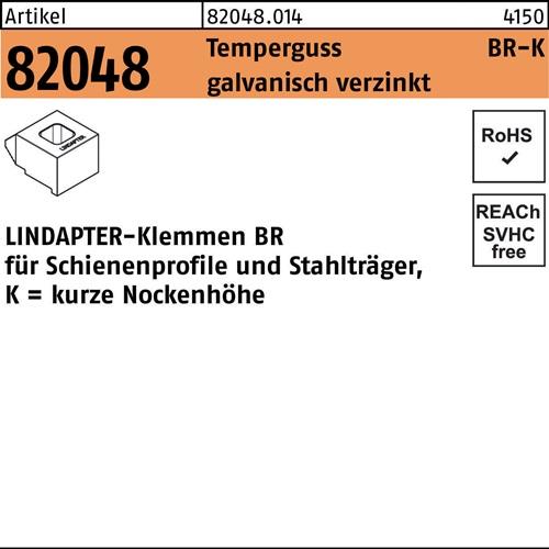 Klemme R 82048 GTW 40 BR 20/7,0 Temperguss galv.verz. 1St. LINDAPTER