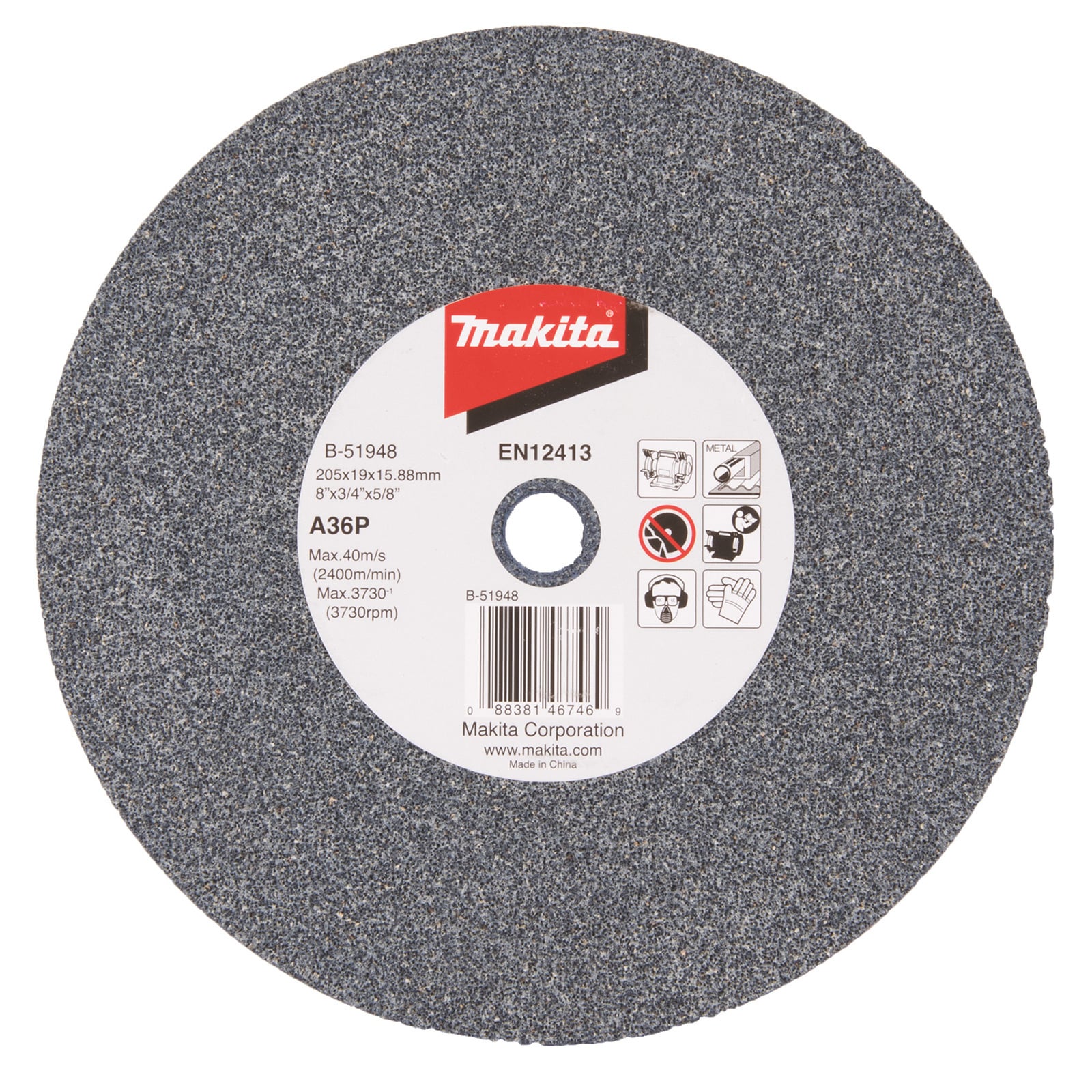 Makita Schleifstein A36P 205x19x15,88 - B-51948