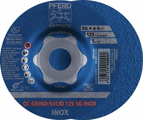 PFERD Schruppscheibe CC-GRIND-SOLID SG INOX D 125 - 64186125