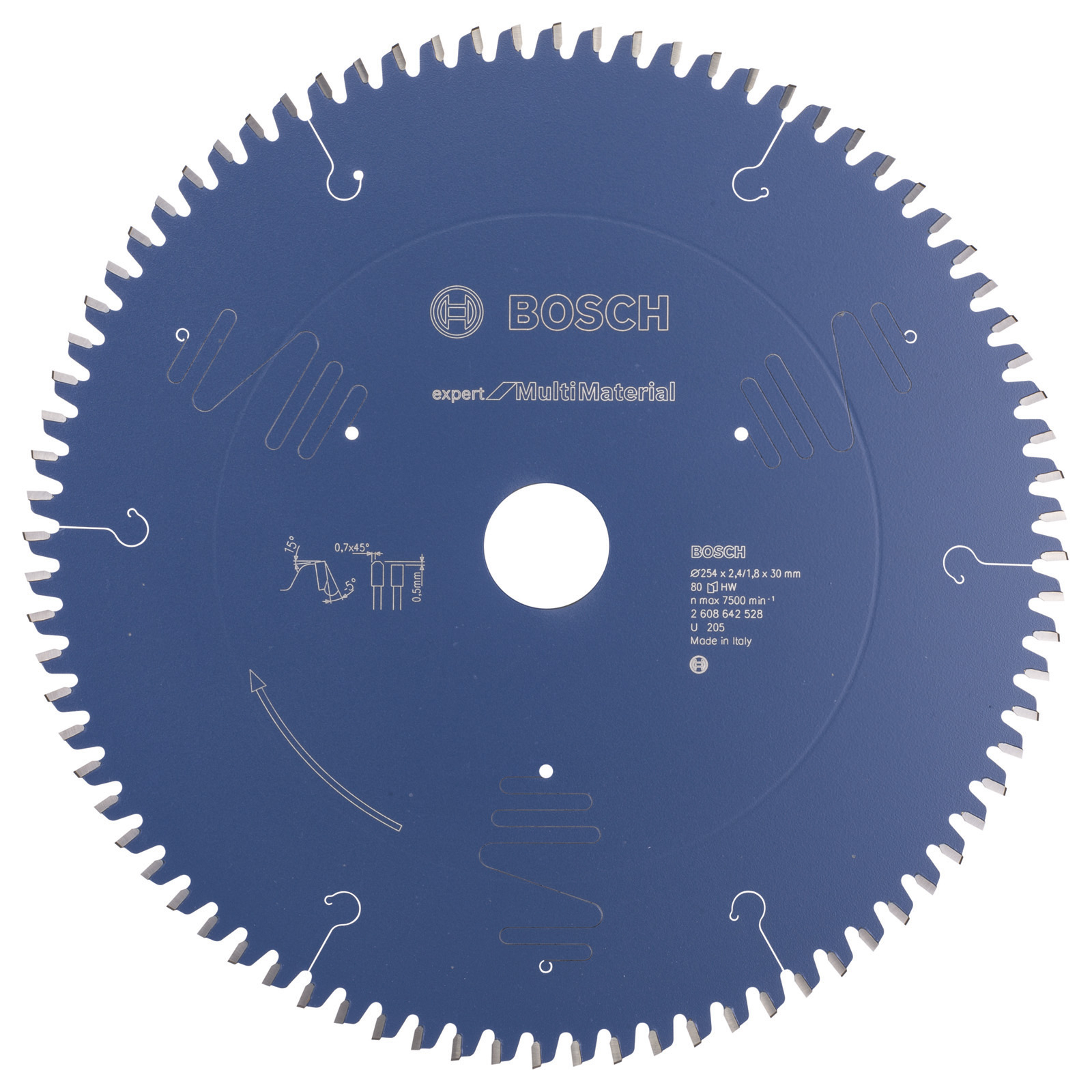 Bosch Kreissägeblatt Expert for Multi Material für Kapp- und Gehrungssägen 254 x 30 x 2,4 mm 80 - 2608642528
