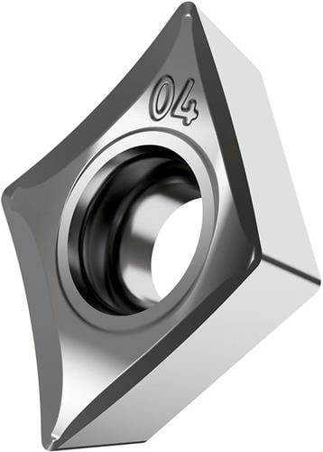 Drehwendeschneidplatte ISO ECGT 080304E-SF3:H07 Bohrungs-D. 3,4mm Farbe Silber