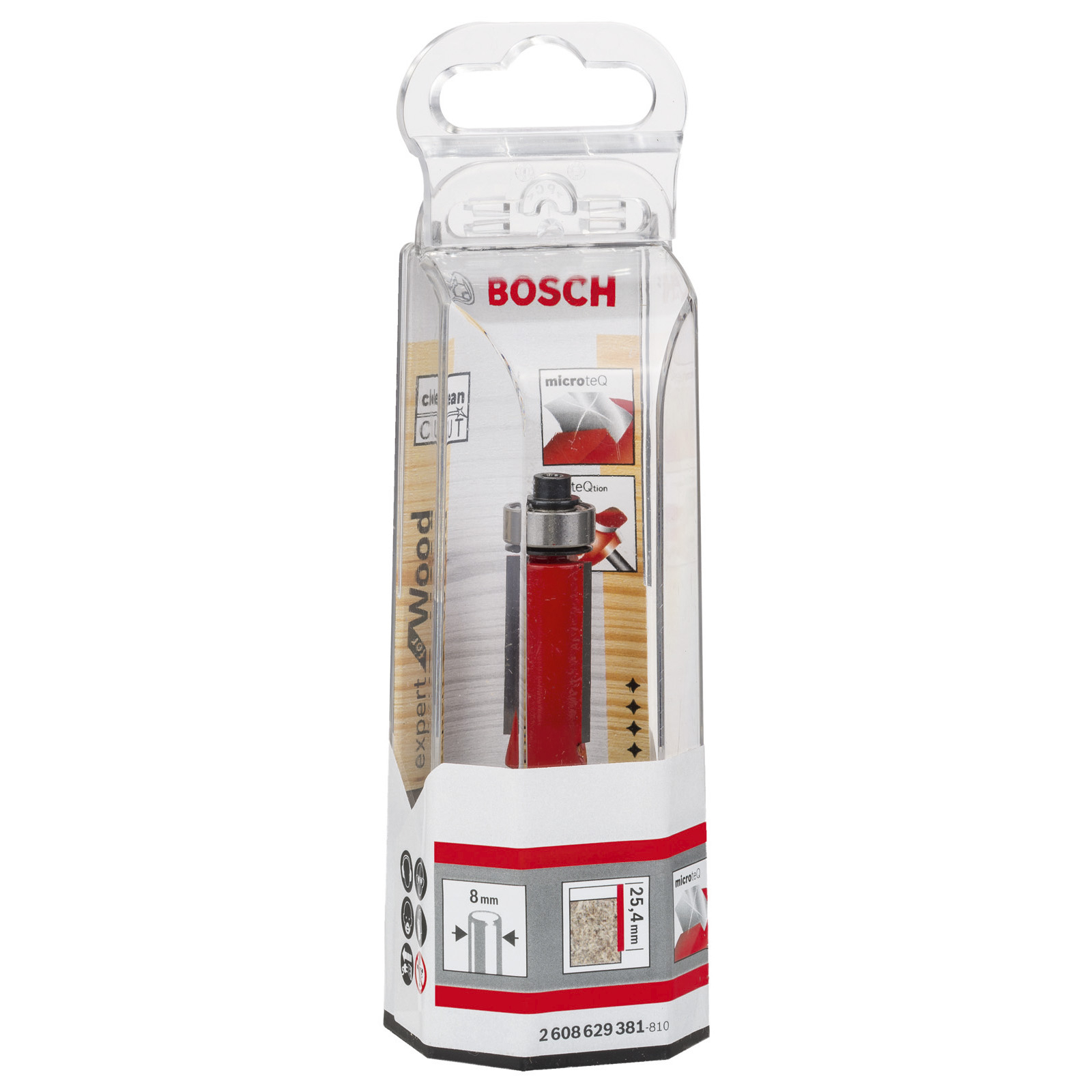 Bosch Bündigfräser Expert for Wood 8 mm D1 12,7 mm L 25,7 mm G 72,9 mm - 2608629381