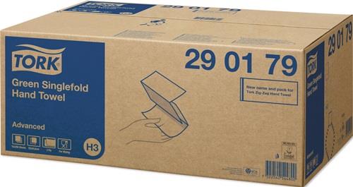 Handtuch TORK 290179 2-lagig,Dekorprägung grün L230xB248mm 15x250 Pk.