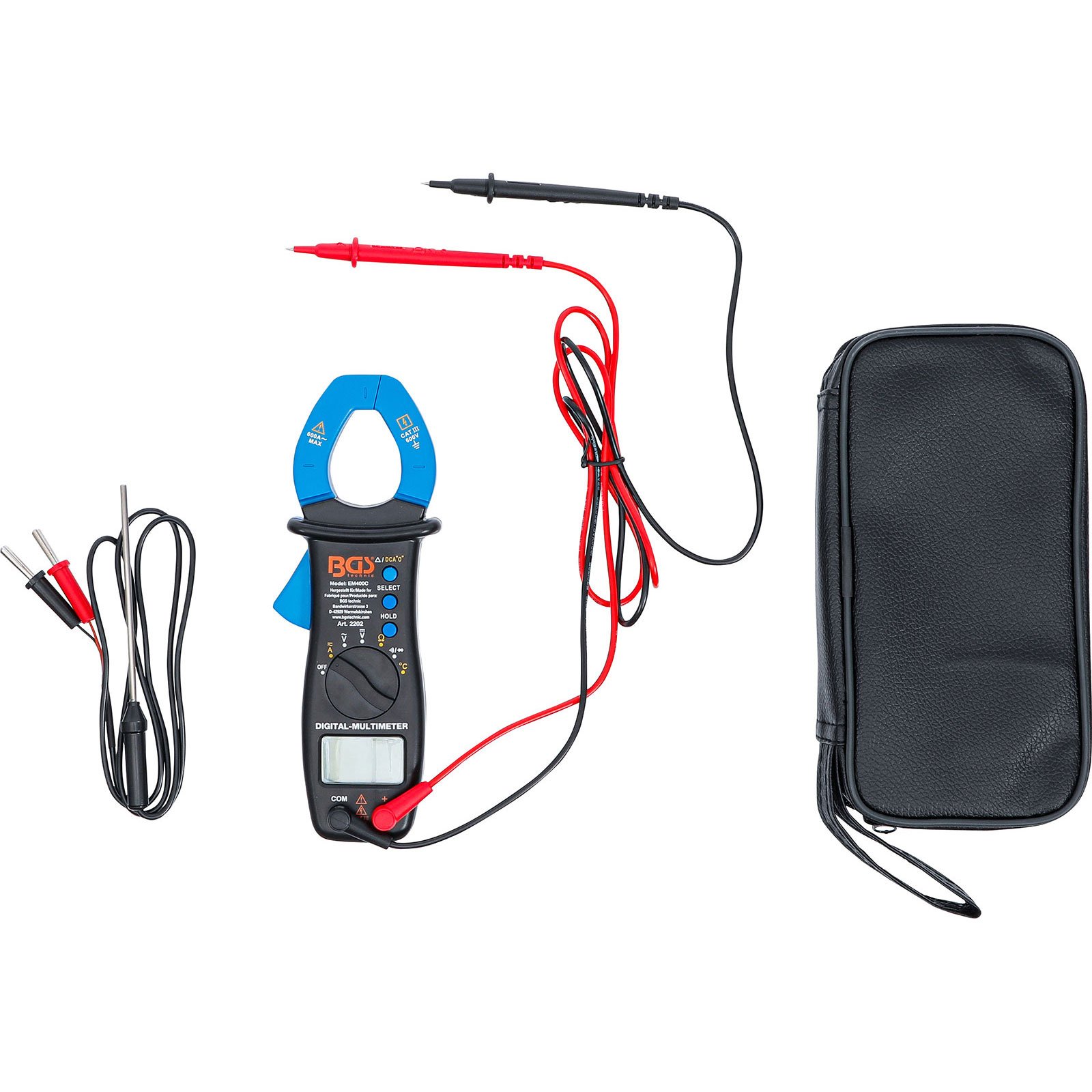 BGS Digital-Multimeter mit Zange für Gleich- und Wechselstrom - 2202