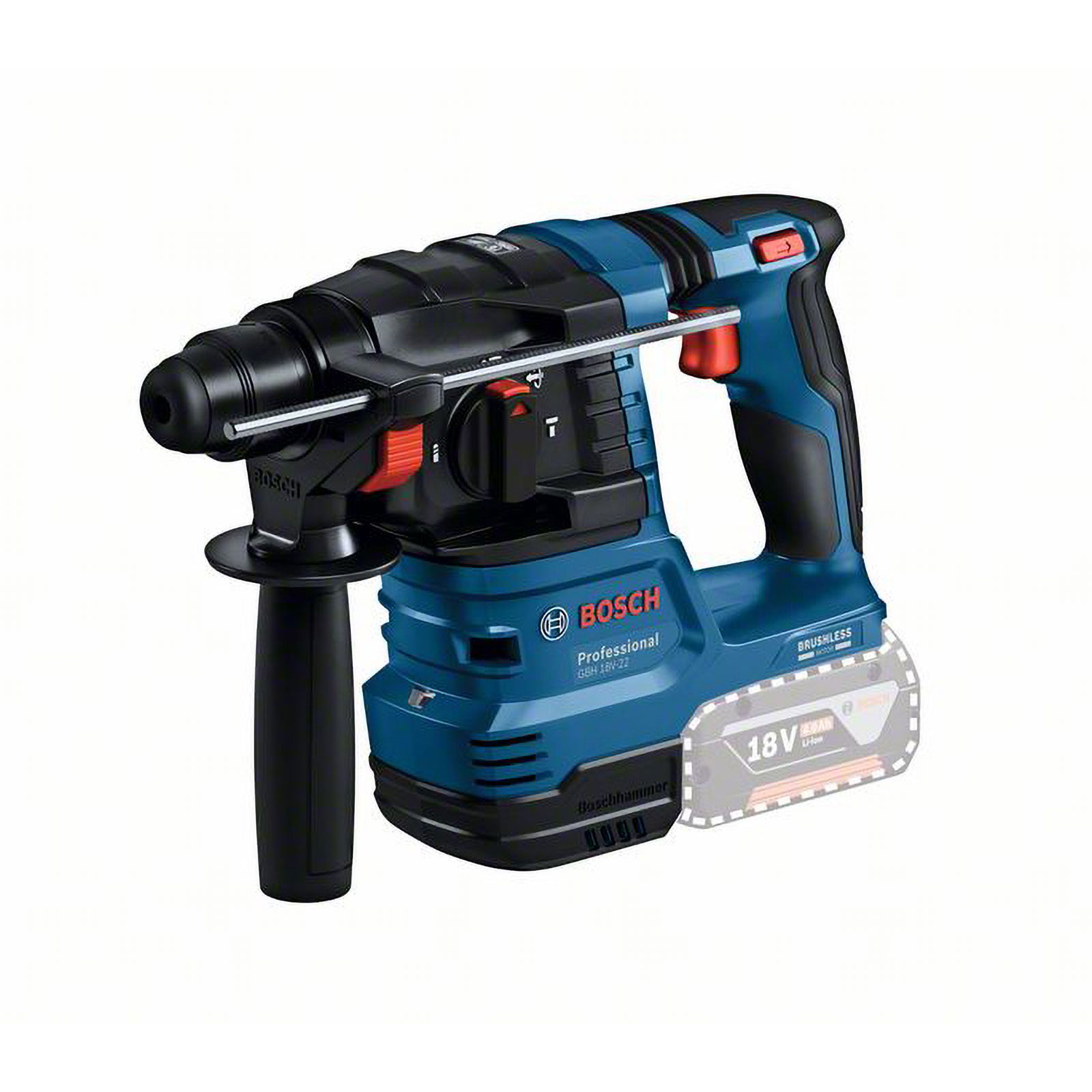 Bosch Akku-Bohrhammer GBH 18V-22 mit SDS plus Solo in L-Boxx - 0611924004