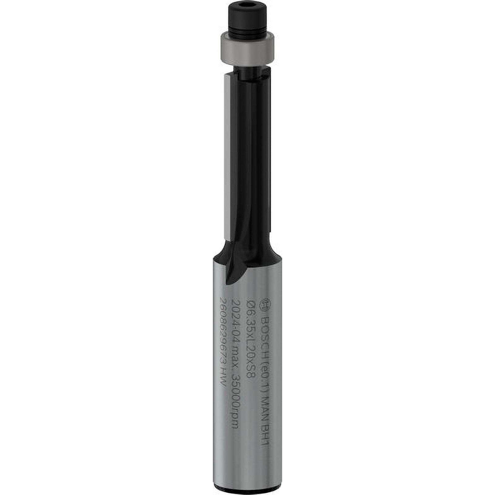 Bosch PRO Bündigfräser mit untenliegendem Führungskugellager Ø 6,35 x L 20 Schaft 8 mm - 2608629673