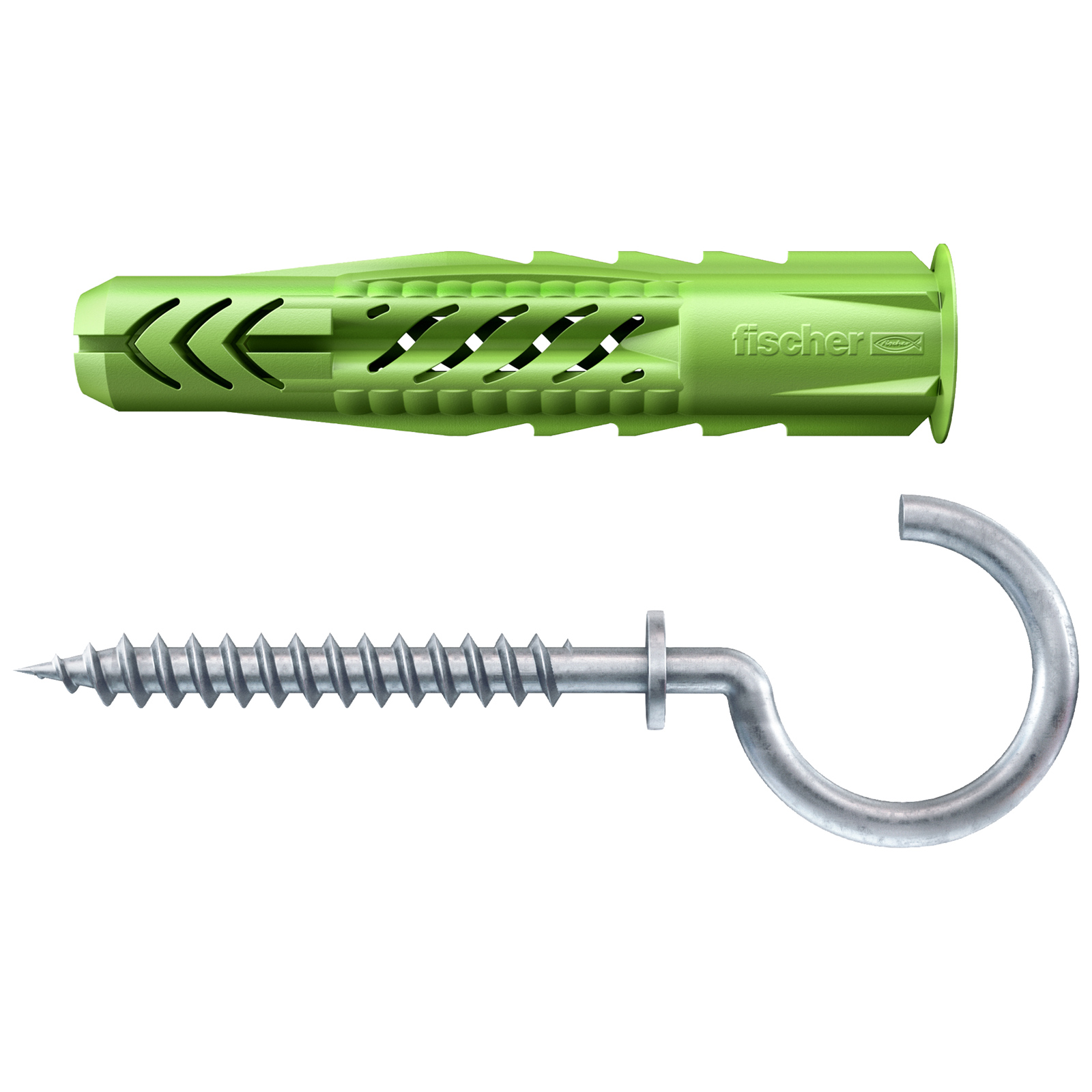 fischer Universaldübel UX Green 8 x 50 R RH mit Rand, Rundhaken