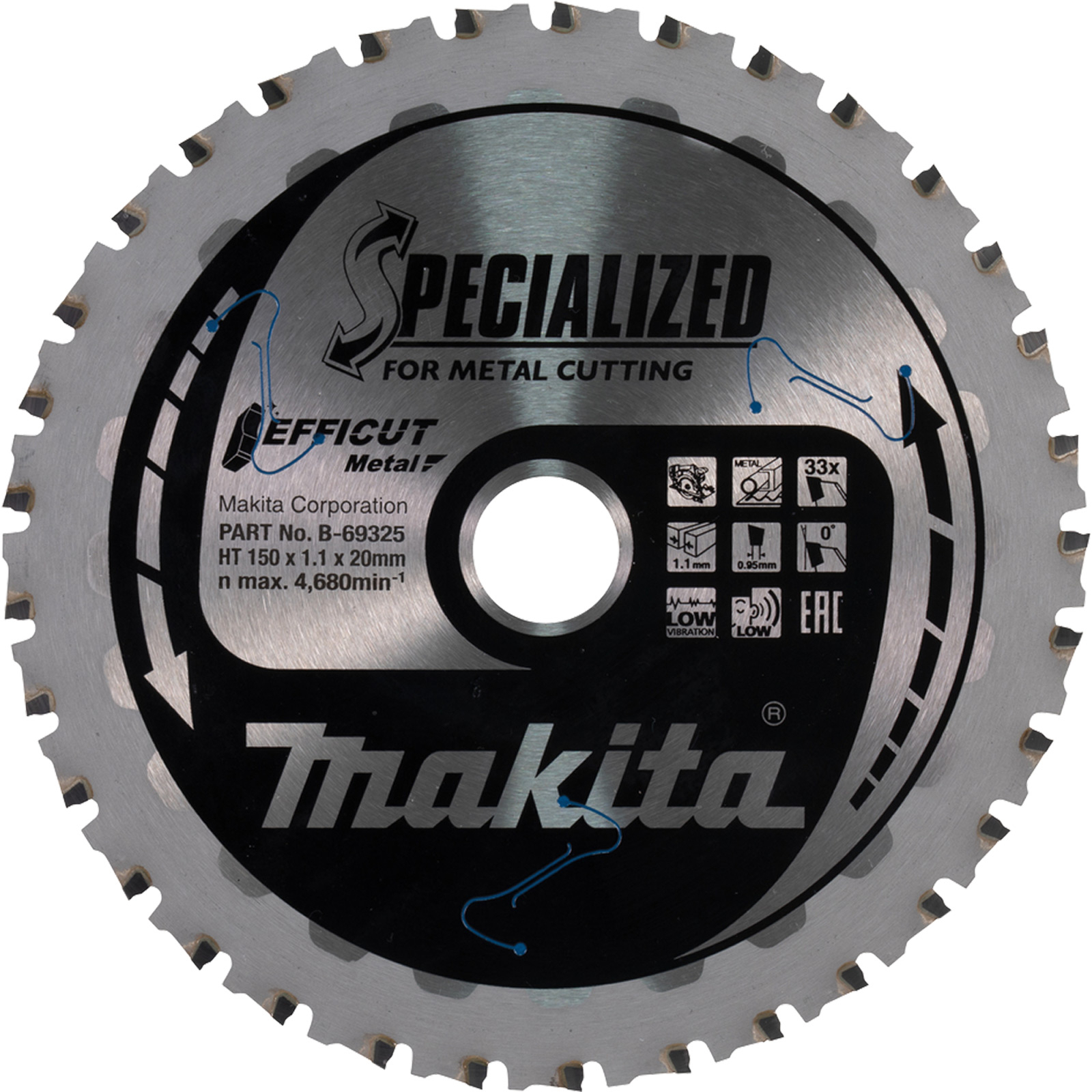 Makita EFFICUT Kreissägeblatt 150 x 1,1 x 20 33Z - B-69325
