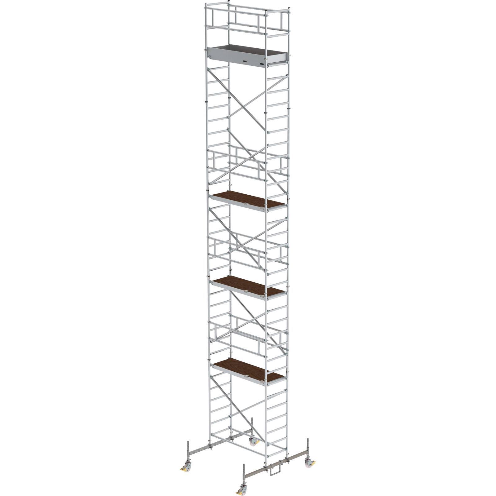 Günzburger Steigtechnik Rollgerüst 0,75 x 1,8 m mit Fahrbalken Plattformhöhe 9,45 m - 154945