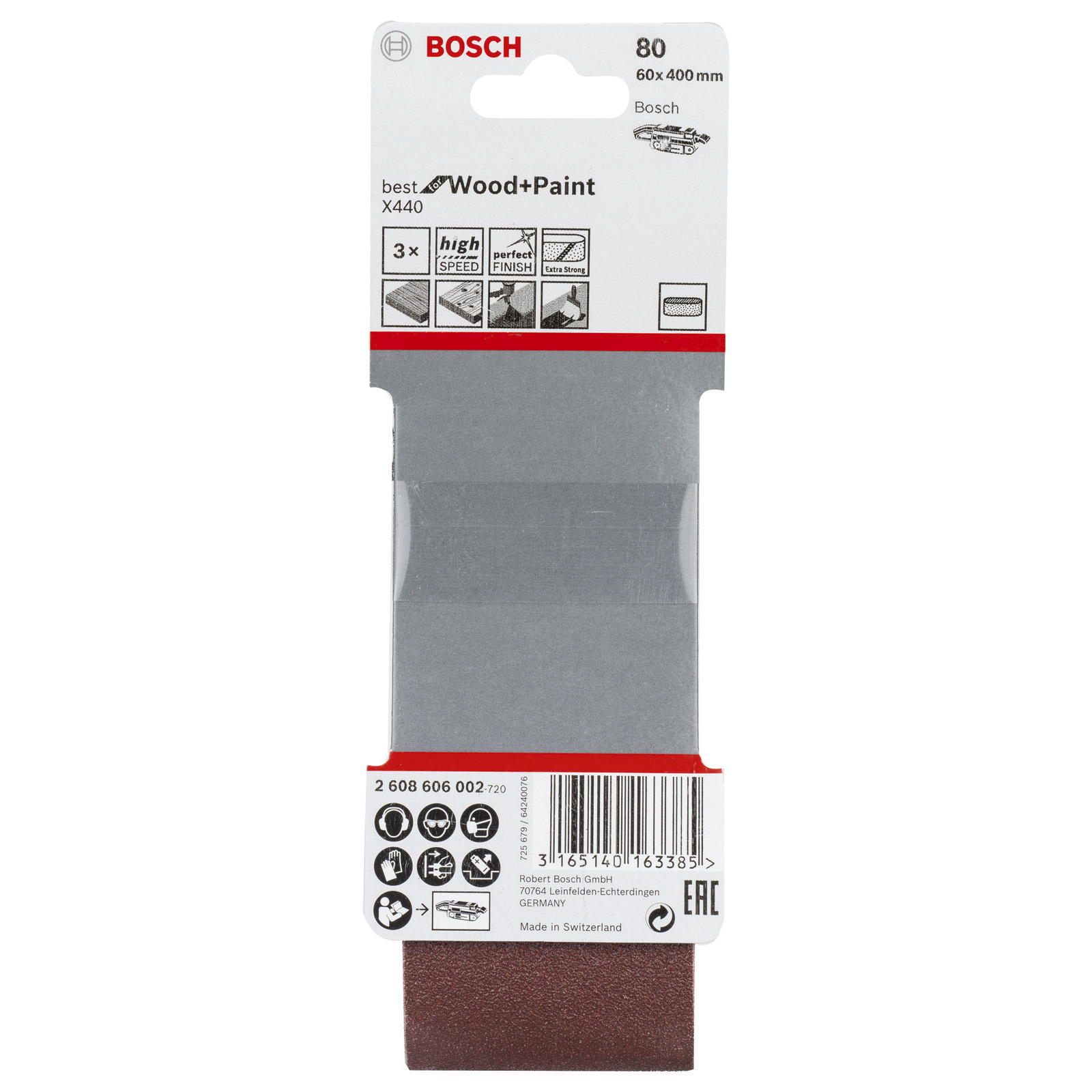 Bosch Schleifband-Set X440 Best for Wood and Paint 10tlg. 75 x 533 mm 40 - 2608606080