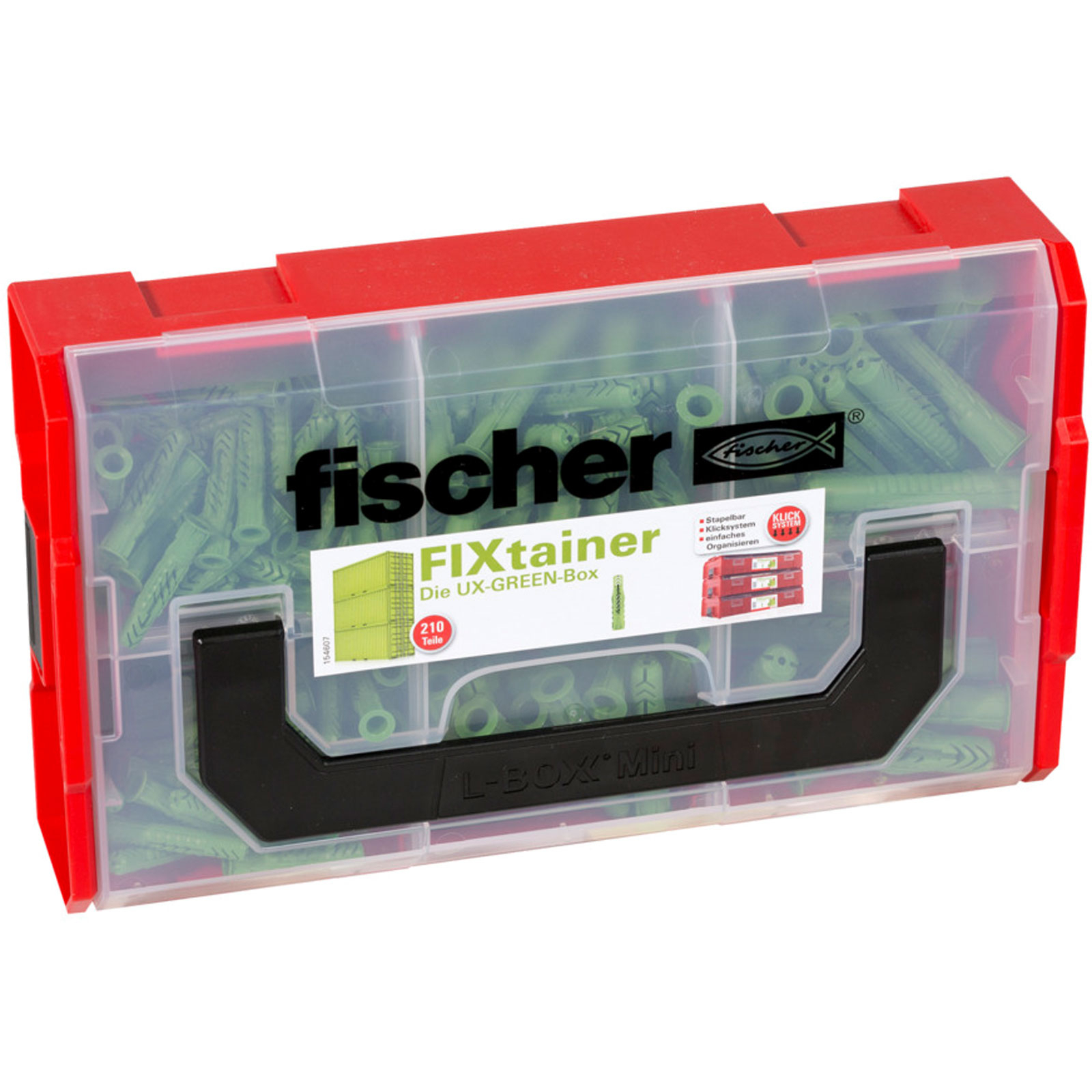 Fischer FixTainer UX-green-Box (210 Teile) - 532894