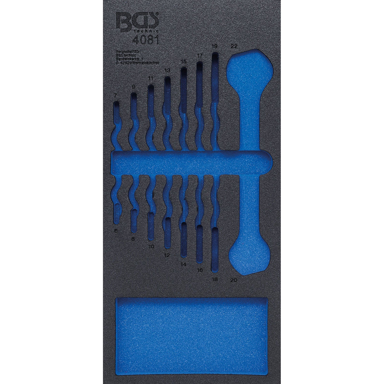 BGS Werkstattwageneinlage 1/3 leer für Art. 4081 - 4081-1