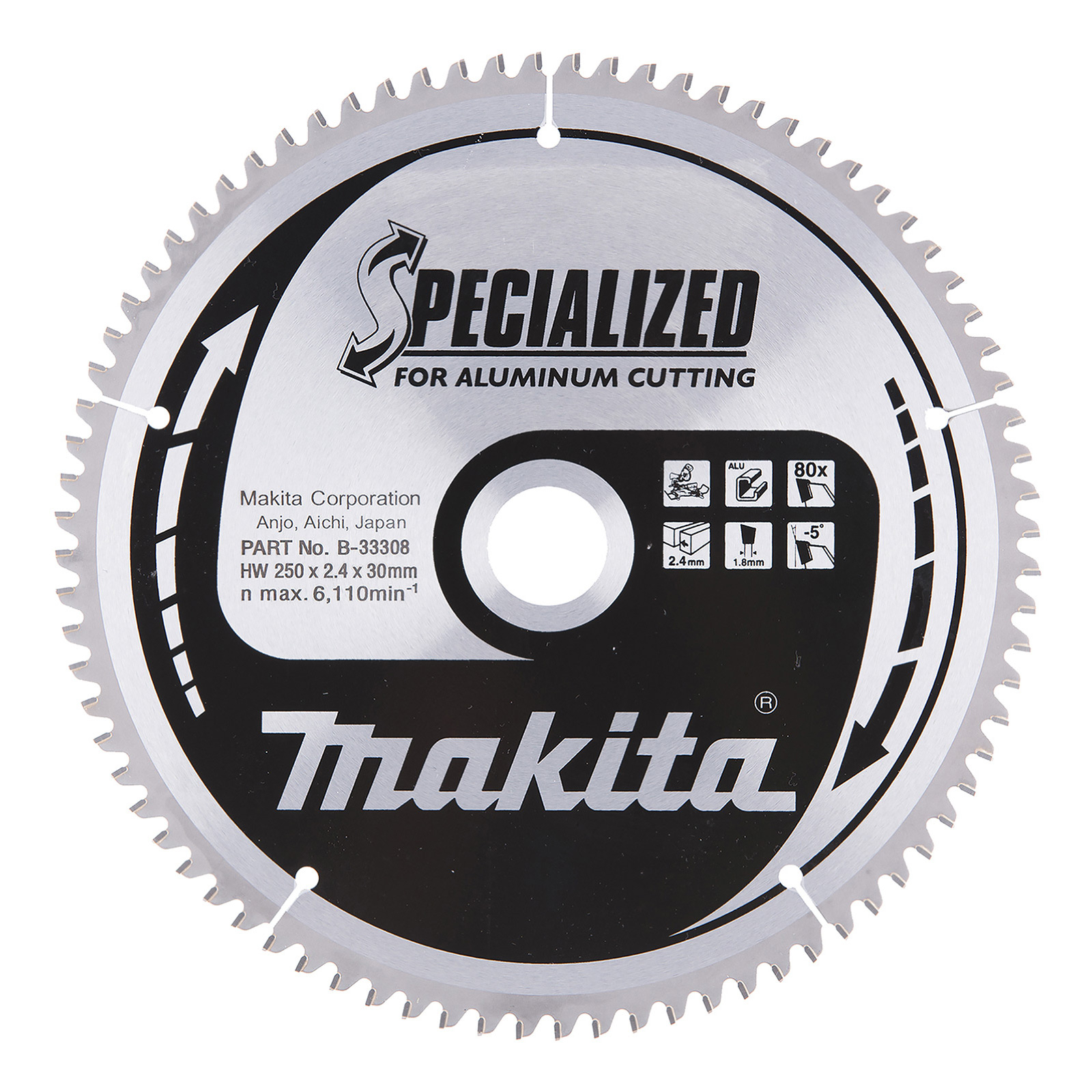 Makita SPECIALIZED Sägeblatt 250x30x80Z - B-33308