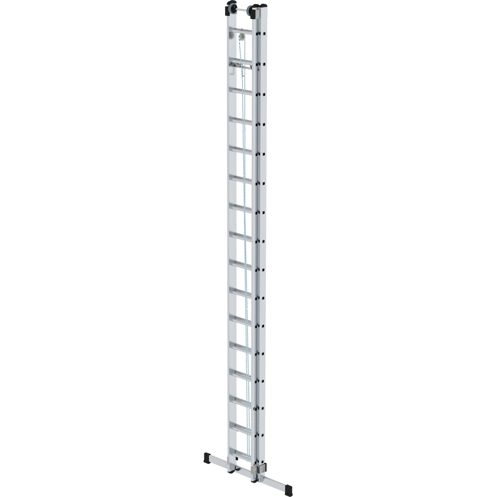 Günzburger Steigtechnik Sprossen-Seilzugleiter 2tlg. mit Standard-Traverse 2 x 16 Sprossen - 021716