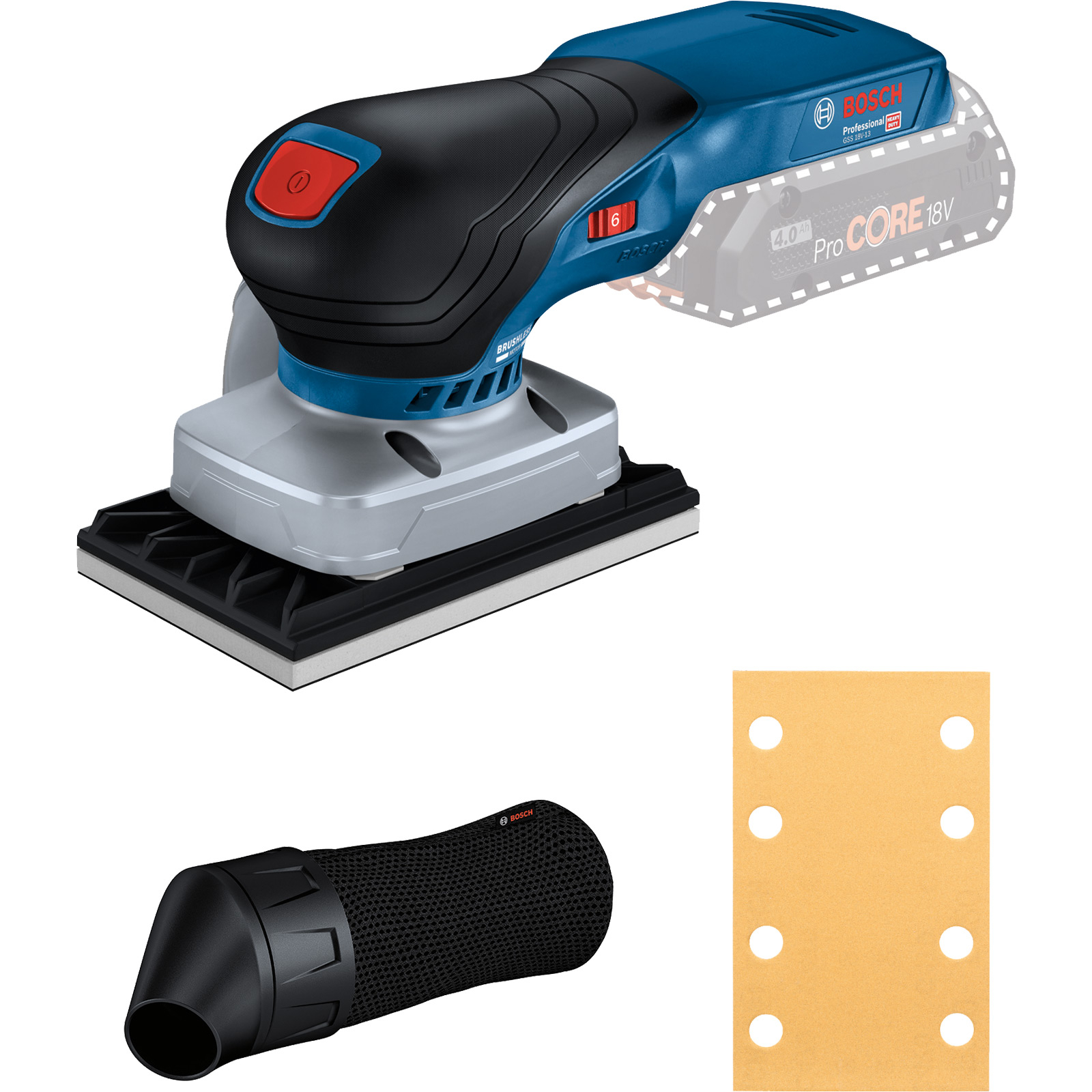 Bosch Akku-Schwingschleifer GSS 18V-13 Solo - 06019L0100