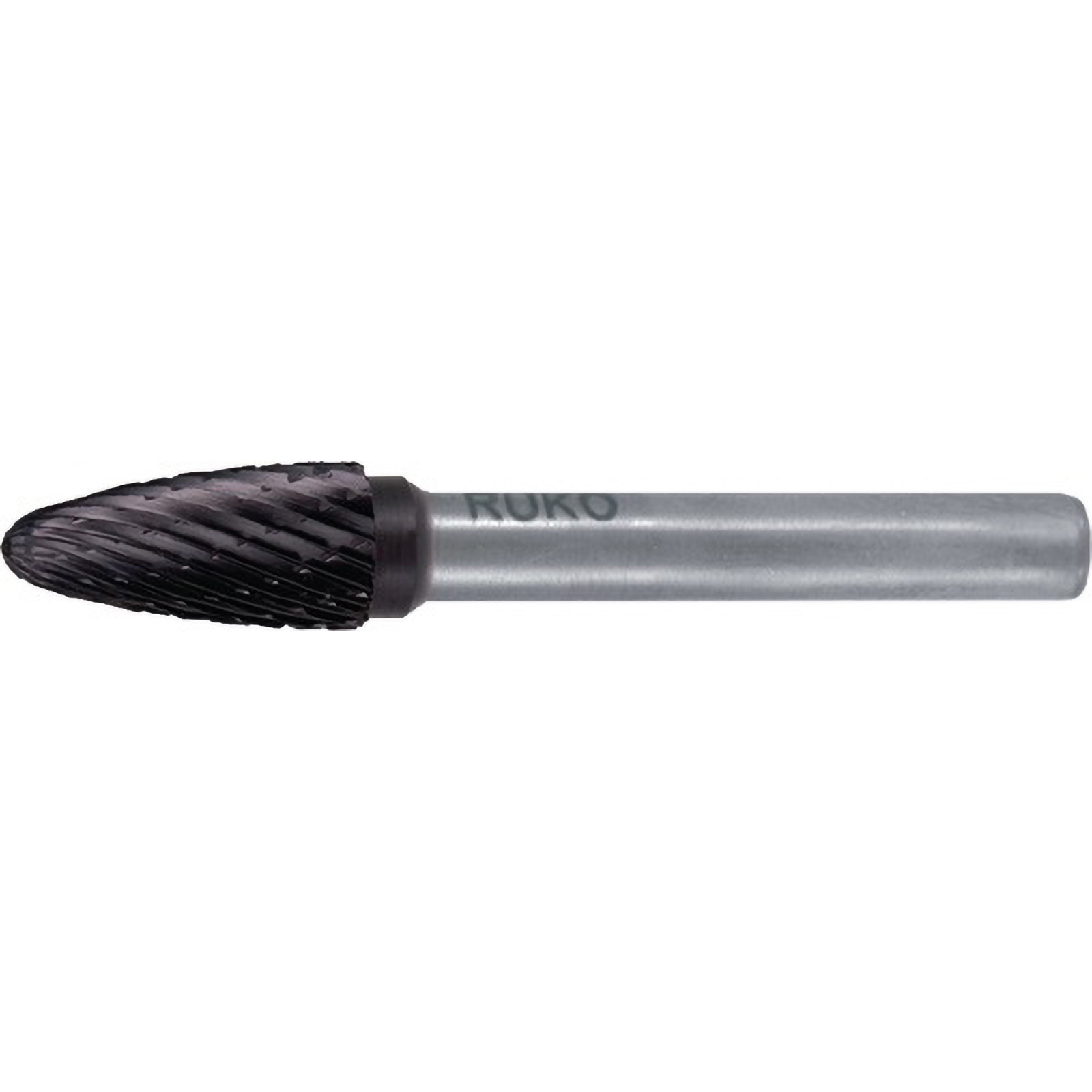 RUKO Hartmetall-Frässtift RBF Ø 6 mm Kopflänge 18 mm Schaft-Ø 6 mm TiCN Verzahnung KVZ 4 - 116030TC