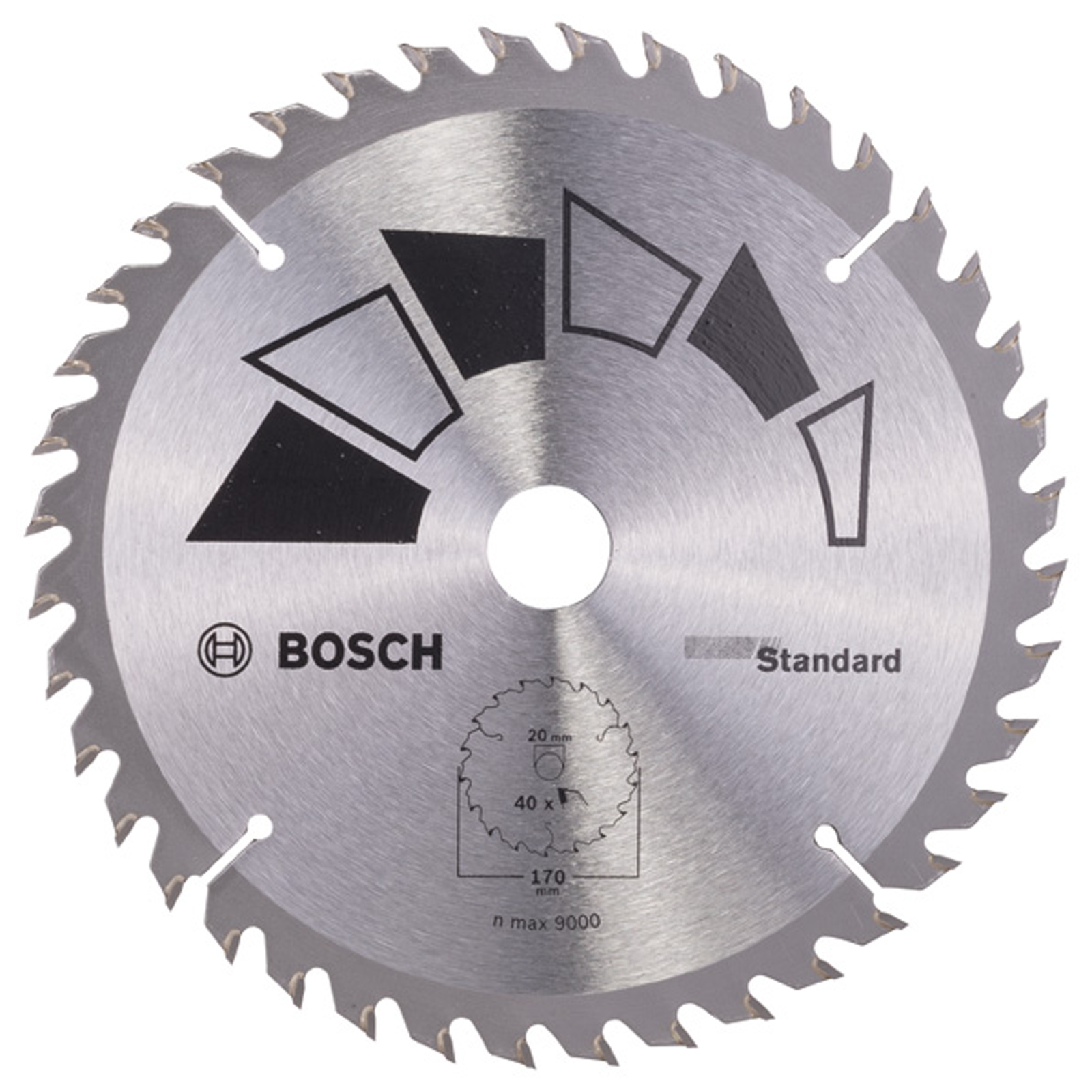 Bosch Kreissägeblatt STANDARD D= 170 mm Bohrung= 20 mm Z= 40 - 2609256813