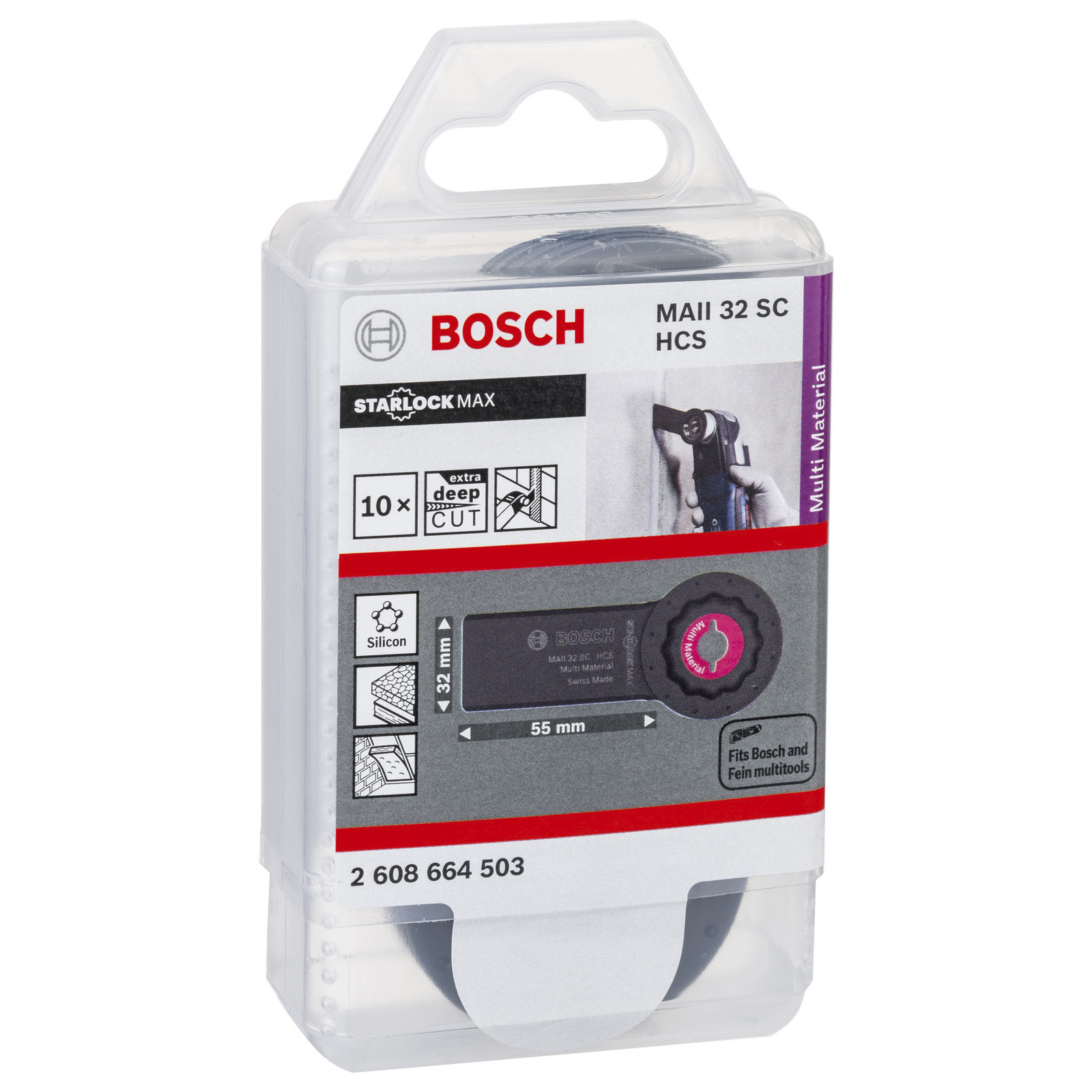 Bosch 10x HCS Universalfugenschneider MAII 32 SC 55 x 32 mm - 2608664503