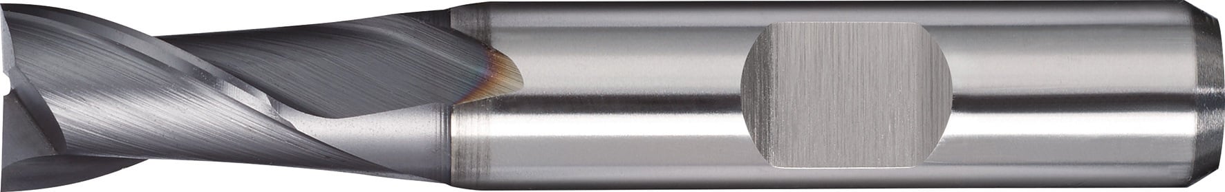 Bohrnutenfräser DIN 327D TypN D.2mm HSS-Co8 TiCN Weldon Z.2 kurz TECWERK