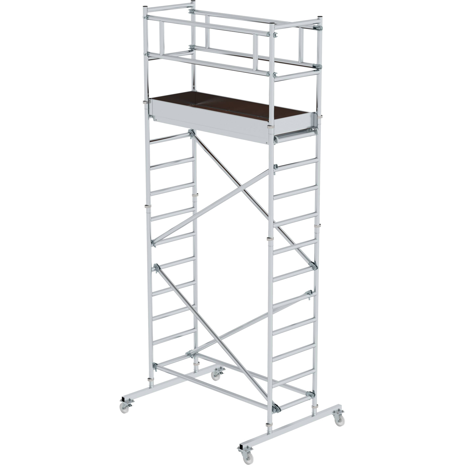 Günzburger Steigtechnik Standard-Rollgerüst 0,75 x 1,8 m Plattformhöhe 3,2 m - 166320