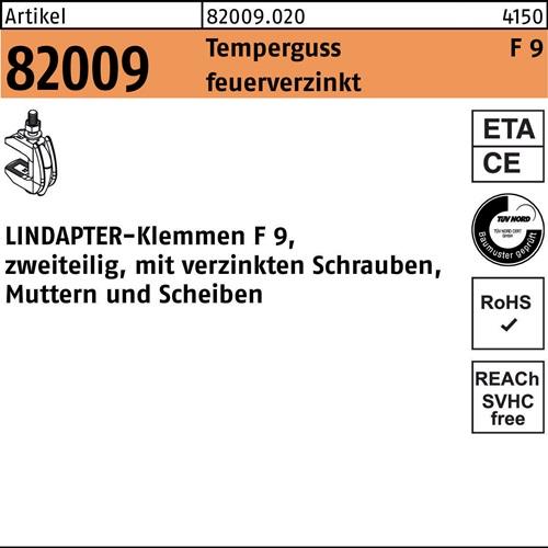 Klemme R 82009 GTW 40 F 9 M12/26 - 60 Temperguss feuerverz. 1St. LINDAPTER