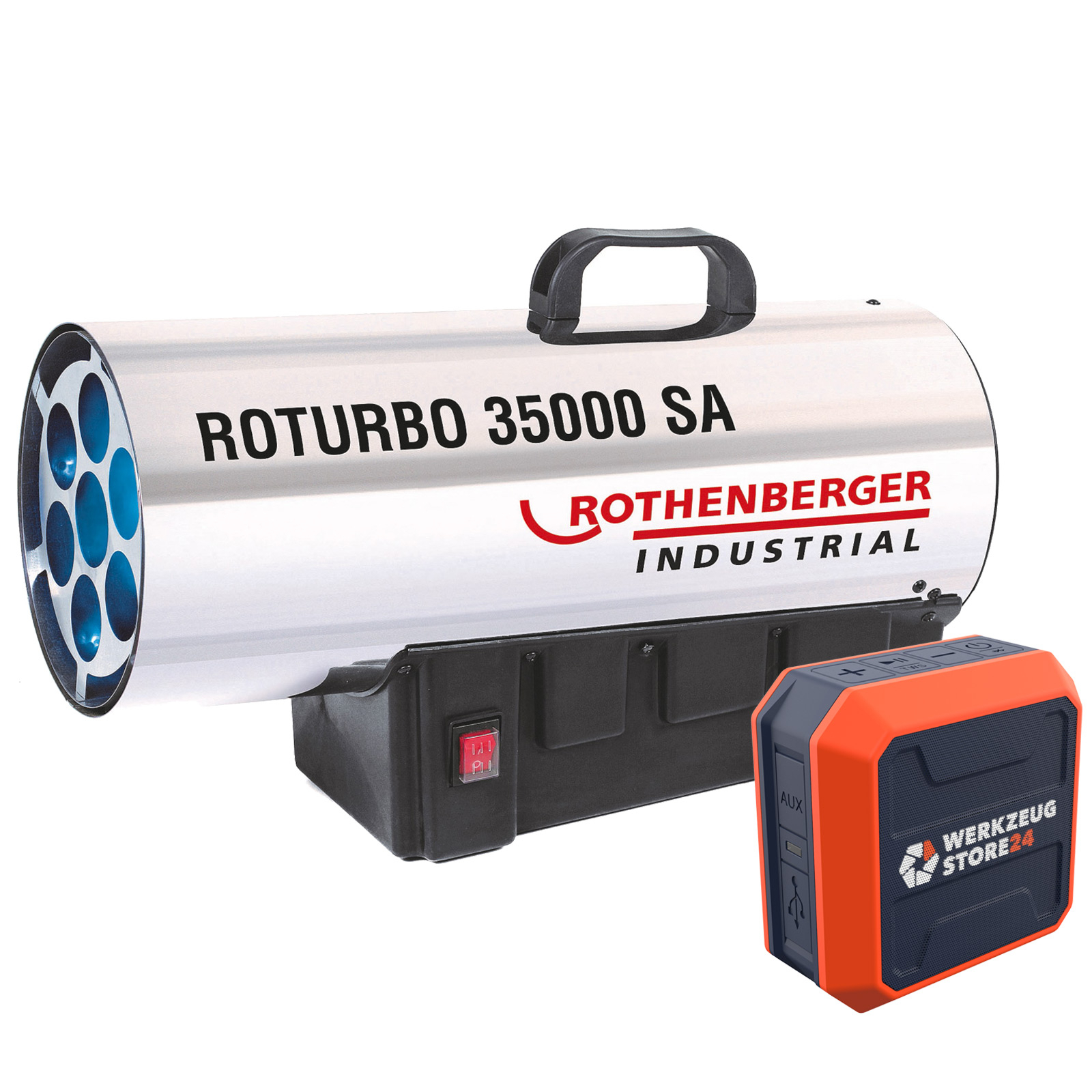 ROTHENBERGER Industrial Heizkanone ROTURBO 35000SA mit Piezo inkl. Bluetooth Lautsprecher - 1500000364