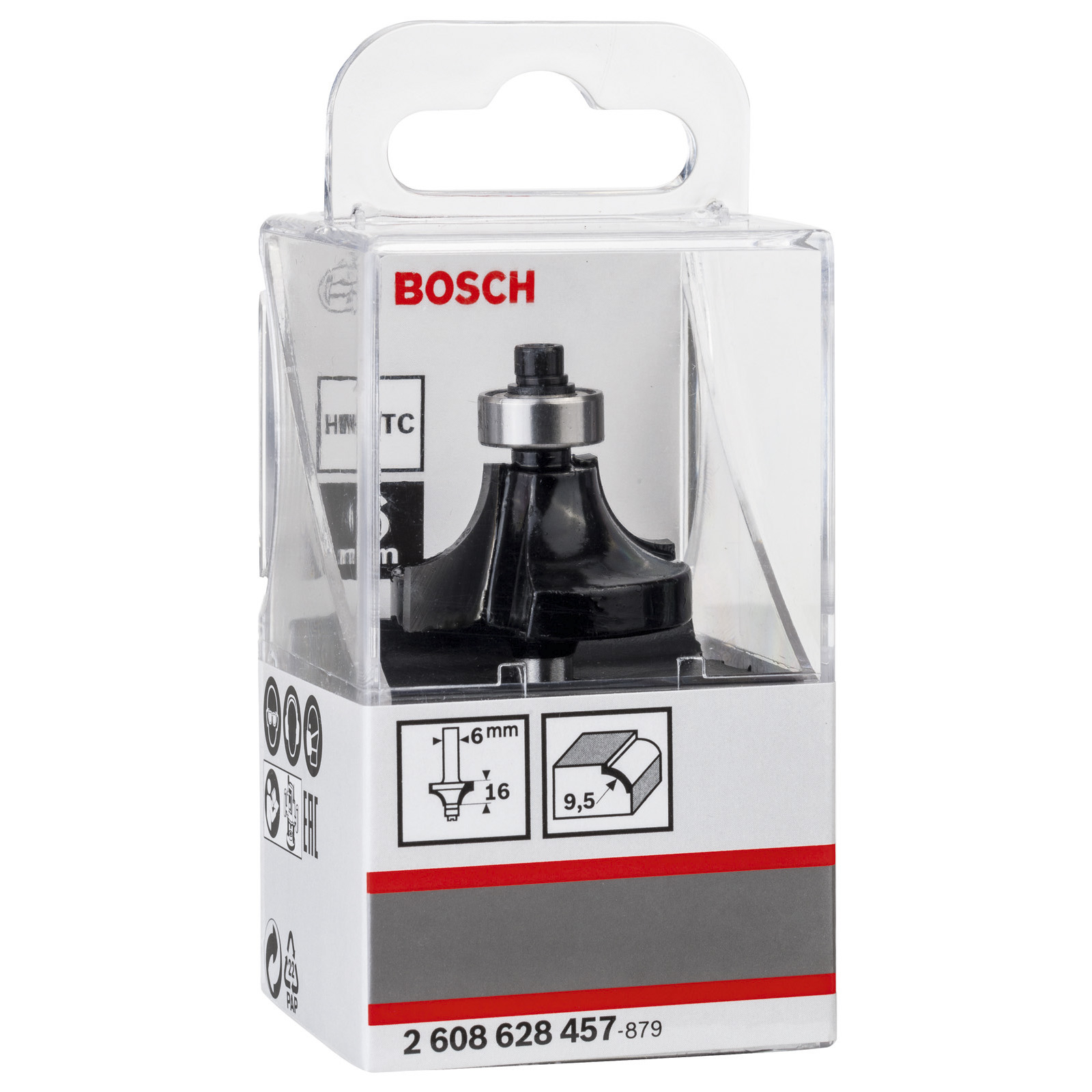 Bosch Abrundfräser 6 mm R1 9,5 mm D 31,8 mm L 16,2 mm G 57 mm - 2608628457