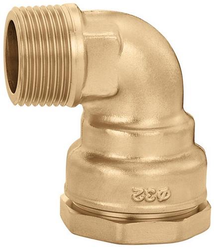 CA Winkel-Anschlussverschraubung AG 32 mm x 1Zoll AG für PE-Kunststoffrohr