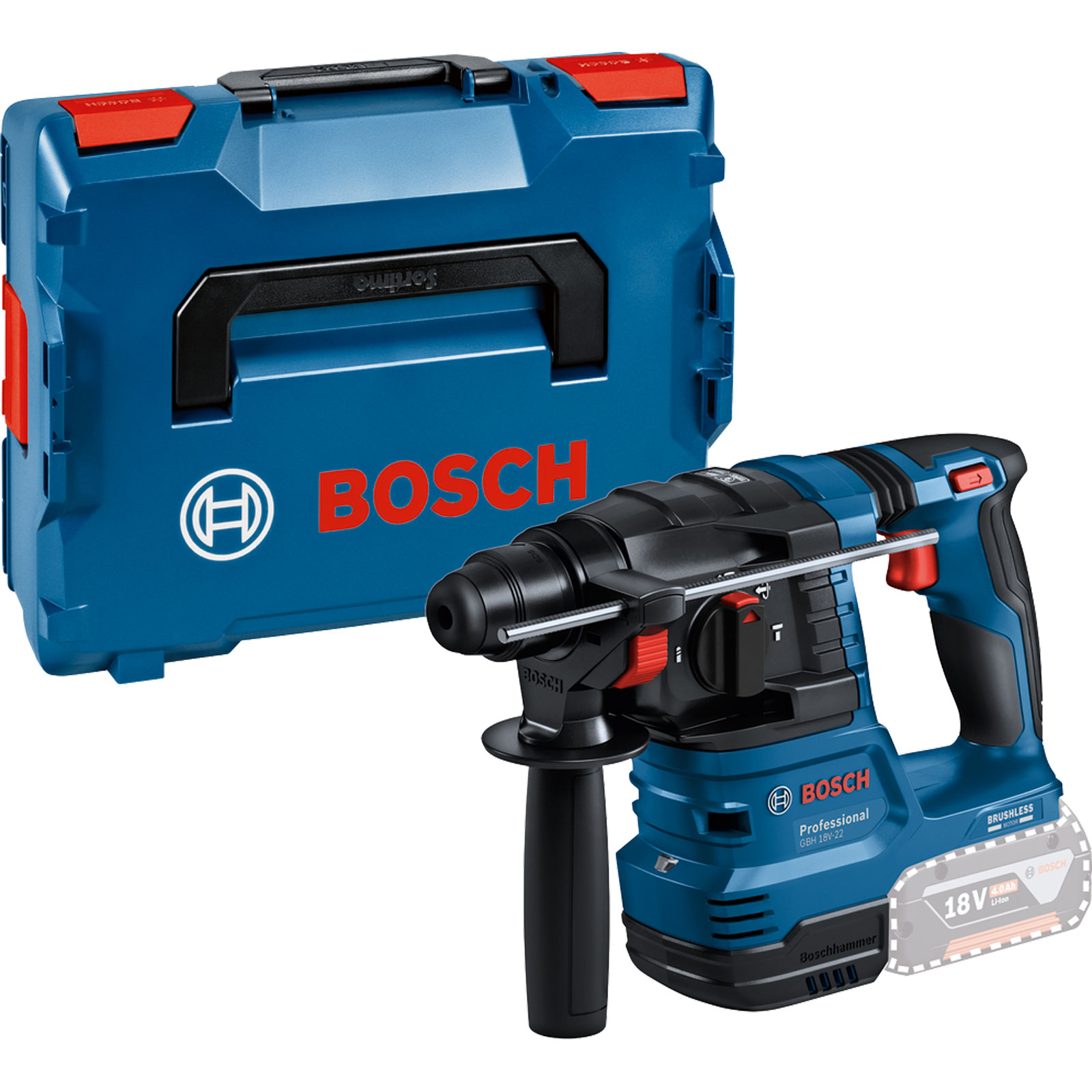 Bosch Akku-Bohrhammer mit SDS plus GBH 18V-22 Solo in L-Boxx - 0611924001