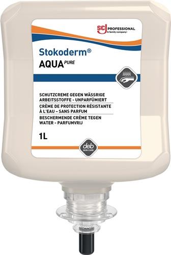 Hautschutzcreme Stokoderm® Aqua PURE 1l unparfümiert weiß Kartusche