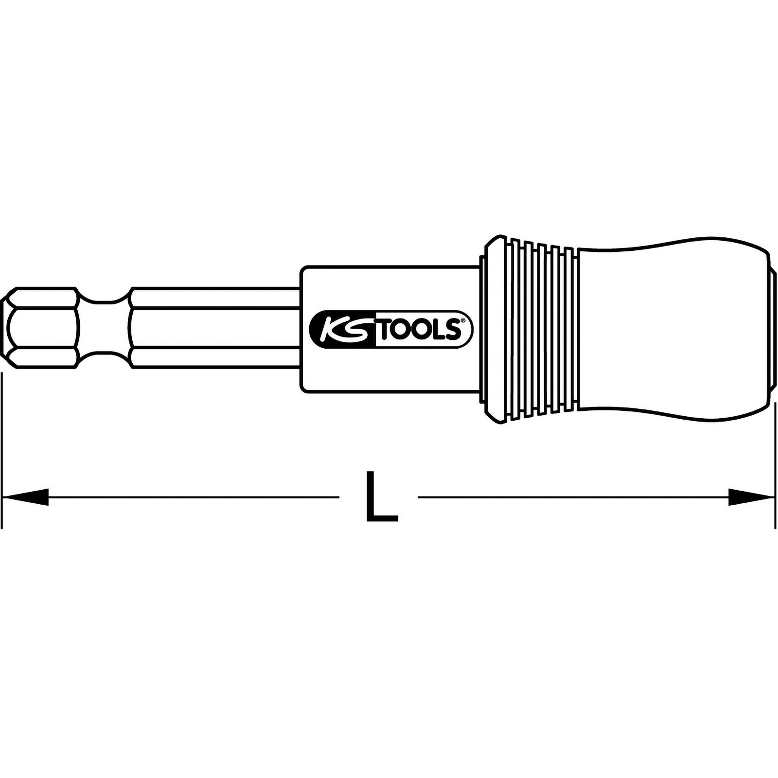 KS TOOLS 1/4" 2in1 Schnellwechsel-Bithalter - 514.1126