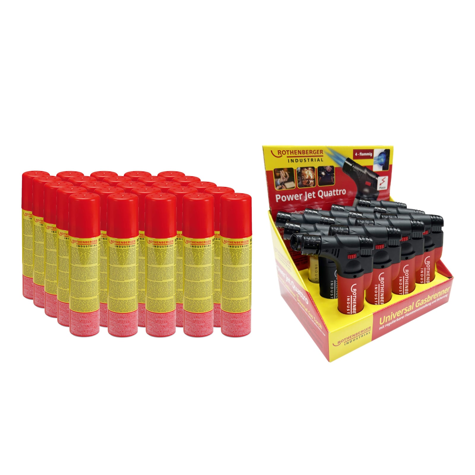 ROTHENBERGER Industrial 12x Power Jet Quattro inkl. 25x Nachfüllgas - 1500005960