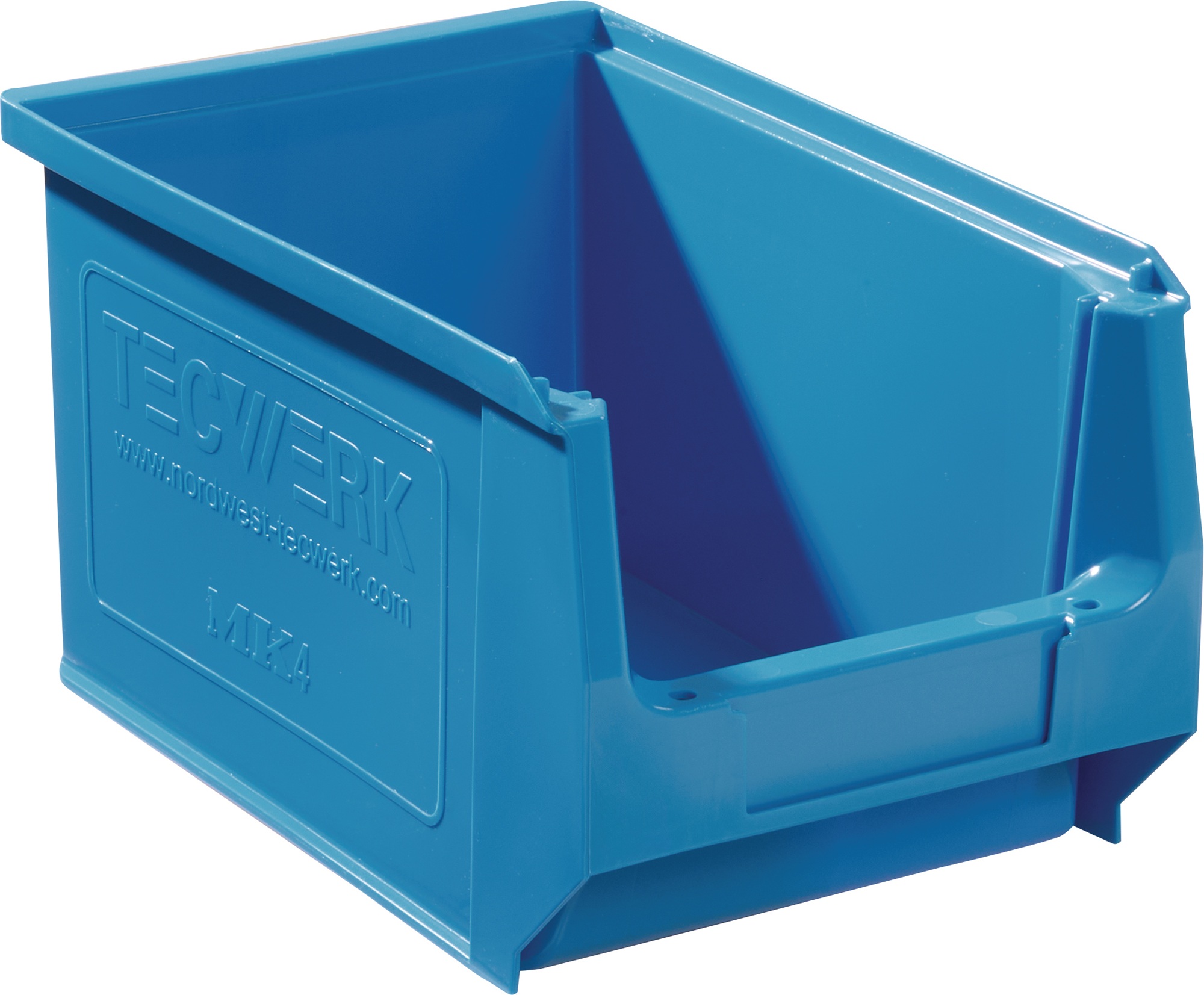 Sichtlagerkasten L230/200xB150xH130mm PE blau TECWERK