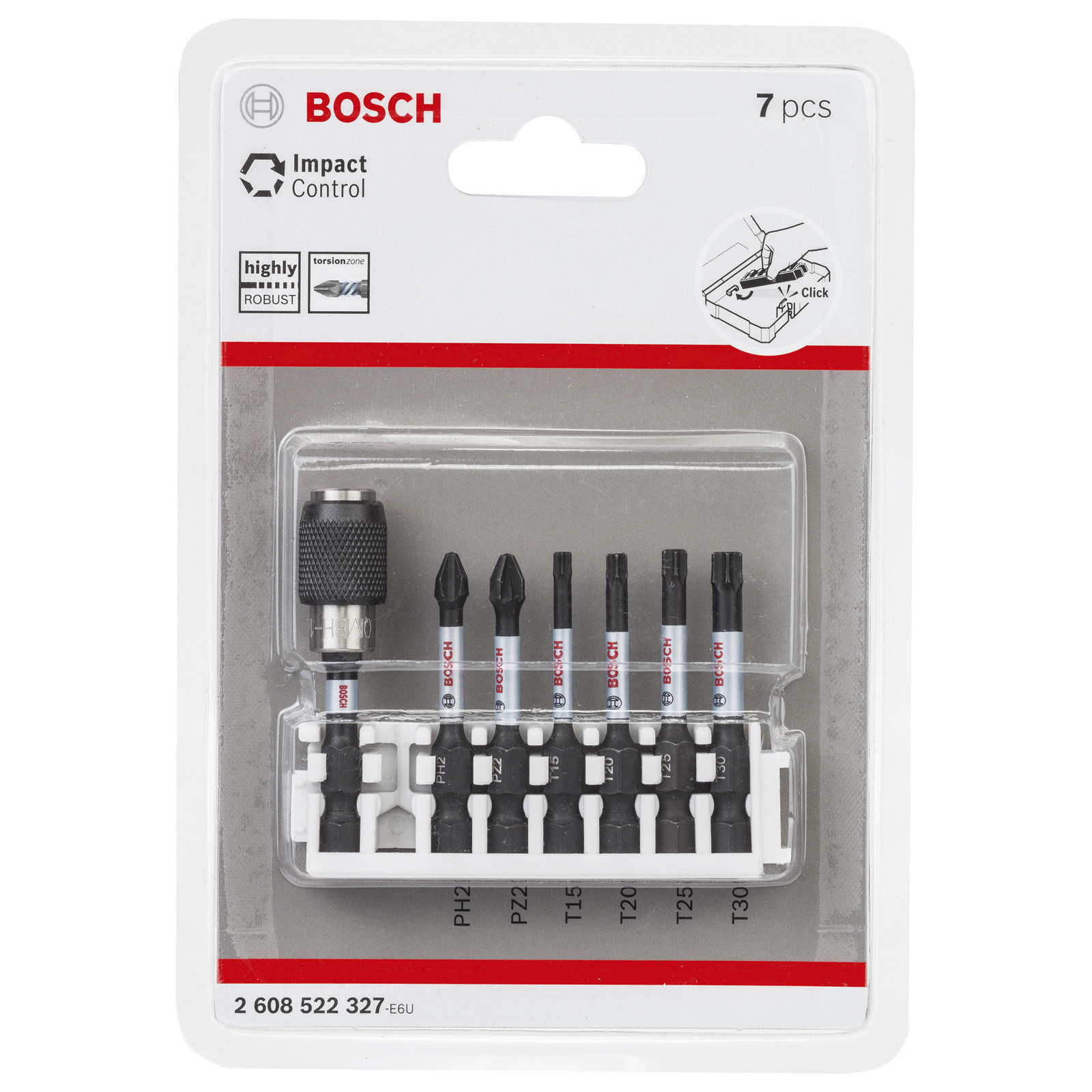 Bosch Schrauberbit-Set Impact Control 7tlg. PH PZ Torx - 2608522327